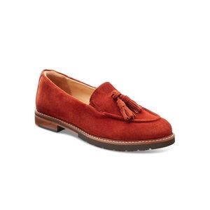 NEW Samuel Hubbard Tasseled Traveler Loafers in Paprika Suede ~ Comfortable!